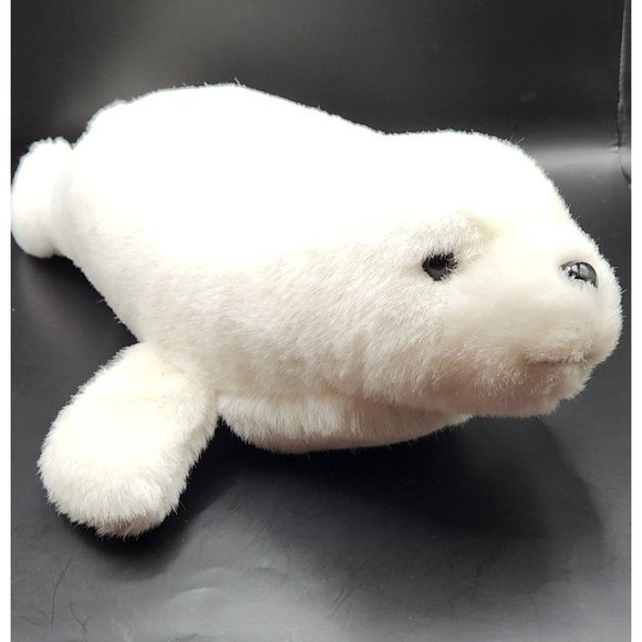 Disney's Living Seas Epcot Plush White Seal 15" L 9" W Preowned Clean EUC - Picture 2 of 7